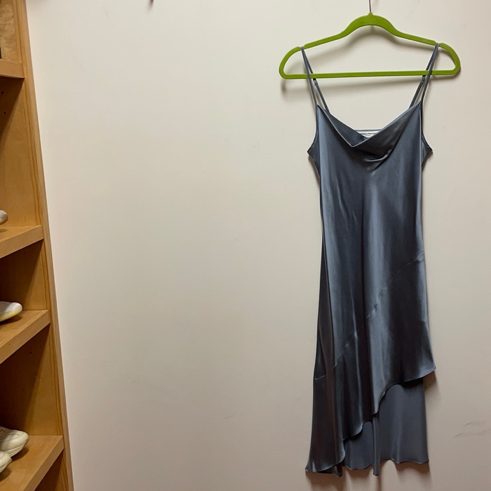 Baby Blue Asymmetrical Slip Dress